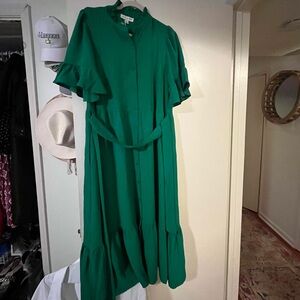 She + Sky Vibrant Green Maxi Dress